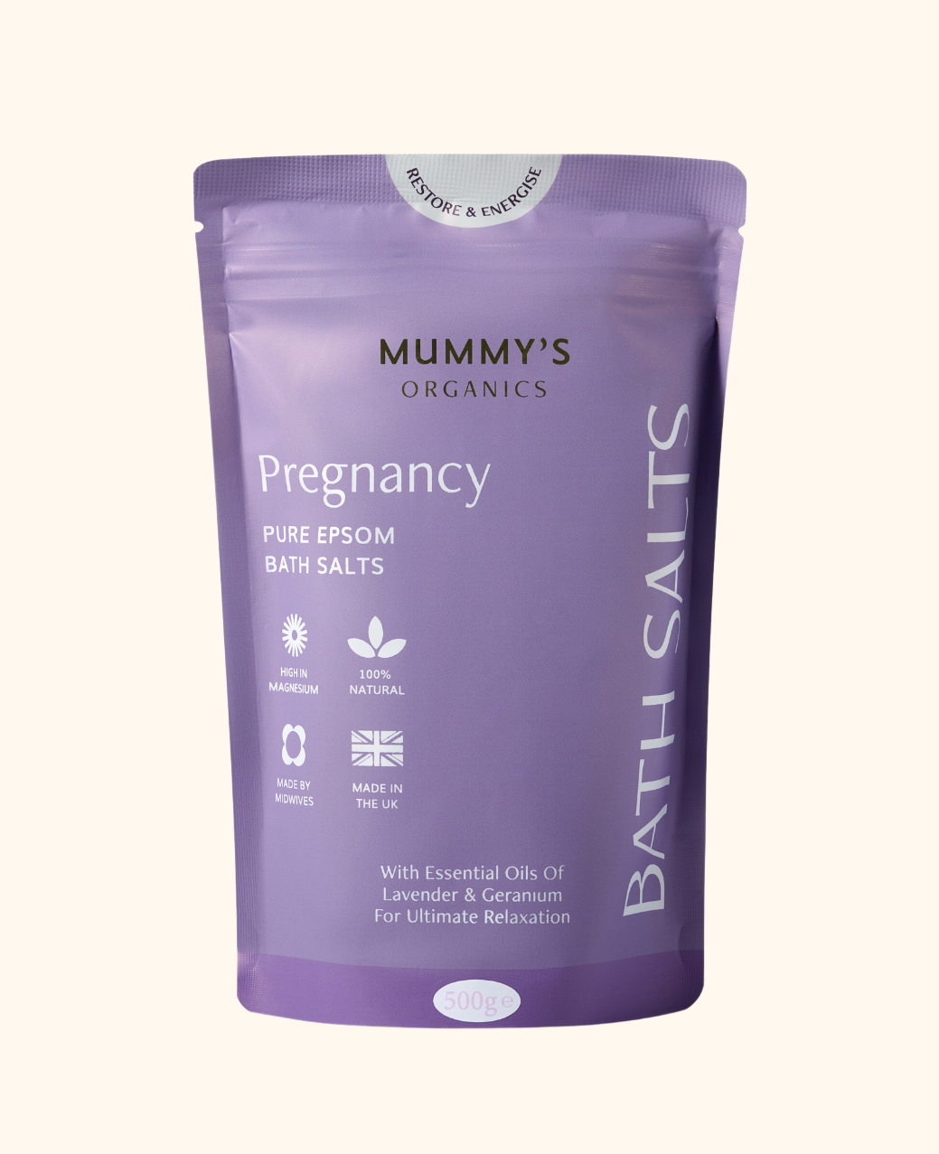 Baðsalt fyrir meðgöngu – ró og vellíðan fyrir verðandi mæður 500g