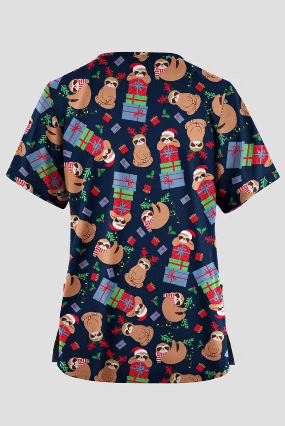 Jólastakkur dökkblár með letidýrum