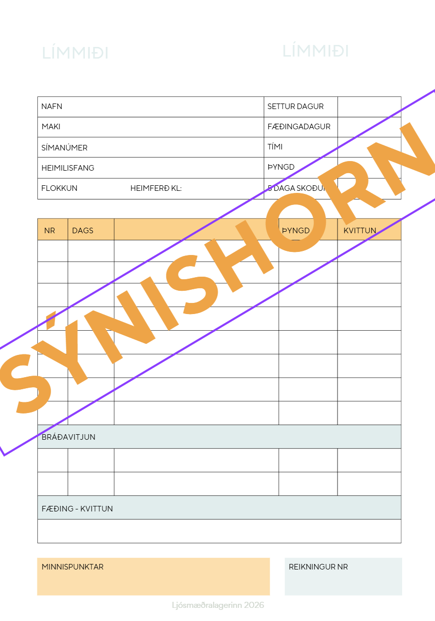 Heimaþjónusta 2026 Skipulagsbók