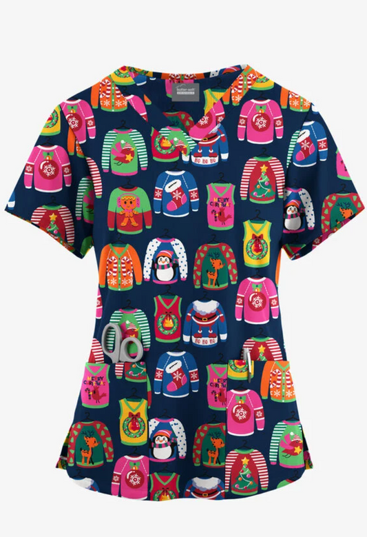 Jólastakkur dökkblár með jólapeysum