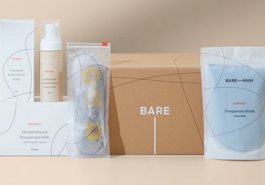 Fæðing um leggöng- pakki frá Bare Mum